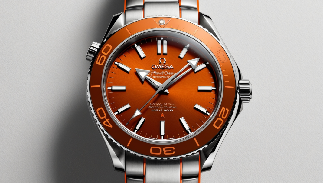 44.1mm Orange Omega Planet Ocean Bezel Insert